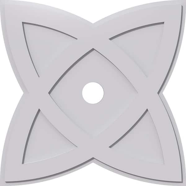 Ekena Millwork 1 in. P X 12-3/4 in. C X 34 in. OD X 4 in. ID Cosmo Architectural Grade PVC Contemporary Ceiling Medallion