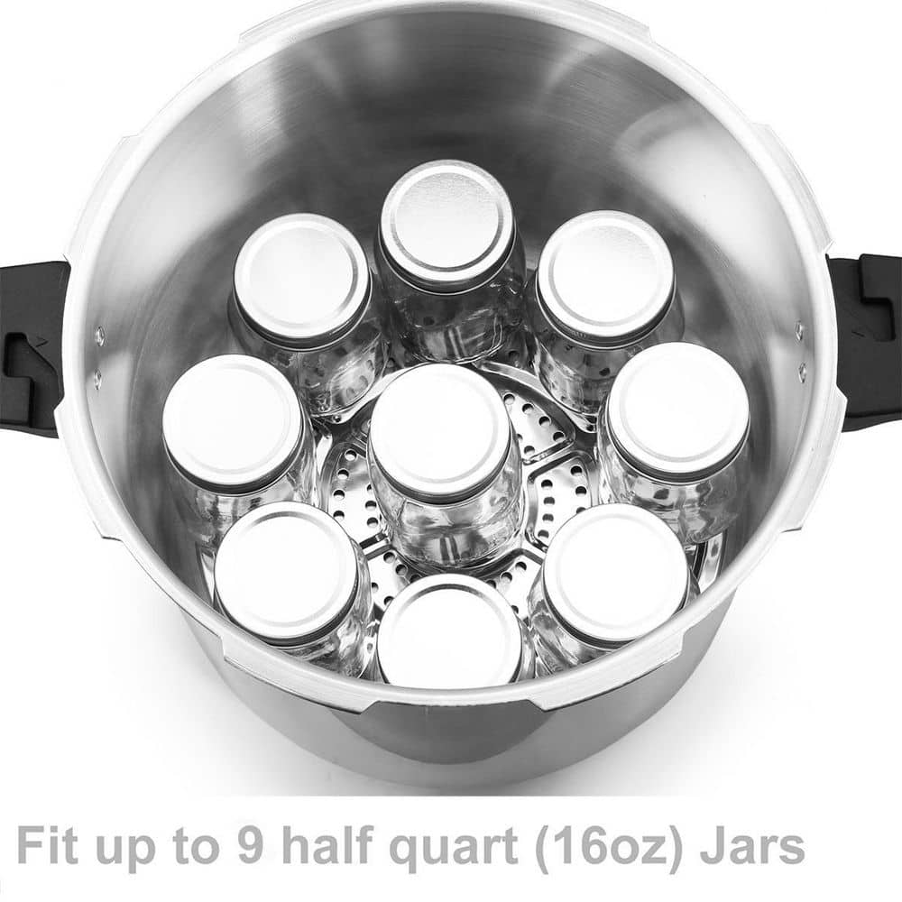 23 Quart Silver Aluminum Stovetop Pressure Cooker with Rack