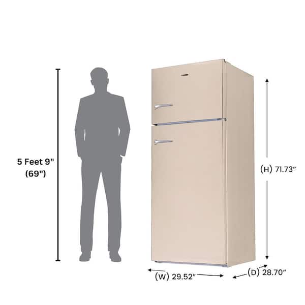 ConServ 30 in. 14 cu. ft. 110V Retro Refrigerator 4 cu. ft. Frost