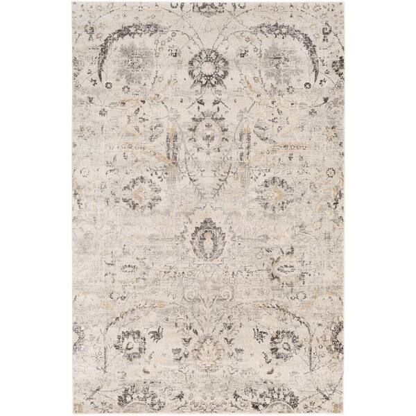 Livabliss Talita White 5 ft. 3 in. x 7 ft. 3 in. Oriental Area Rug