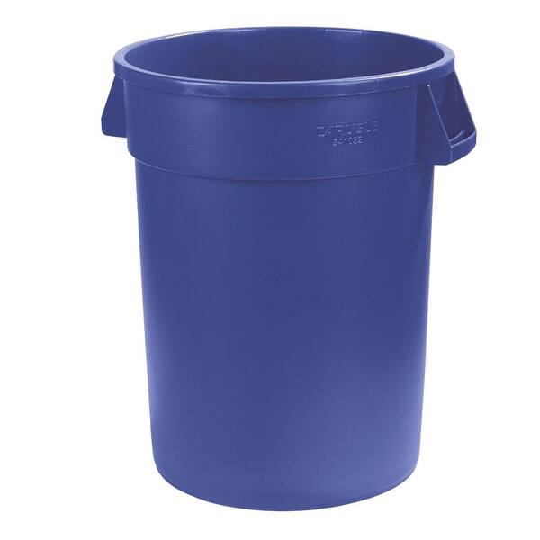 Carlisle Bronco 32 Gal. Blue Round Trash Can (4-Pack)