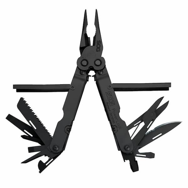 SOG 18-Tool Multi Tool Pliers Black PowerLock Stainless Steel Folding Knife