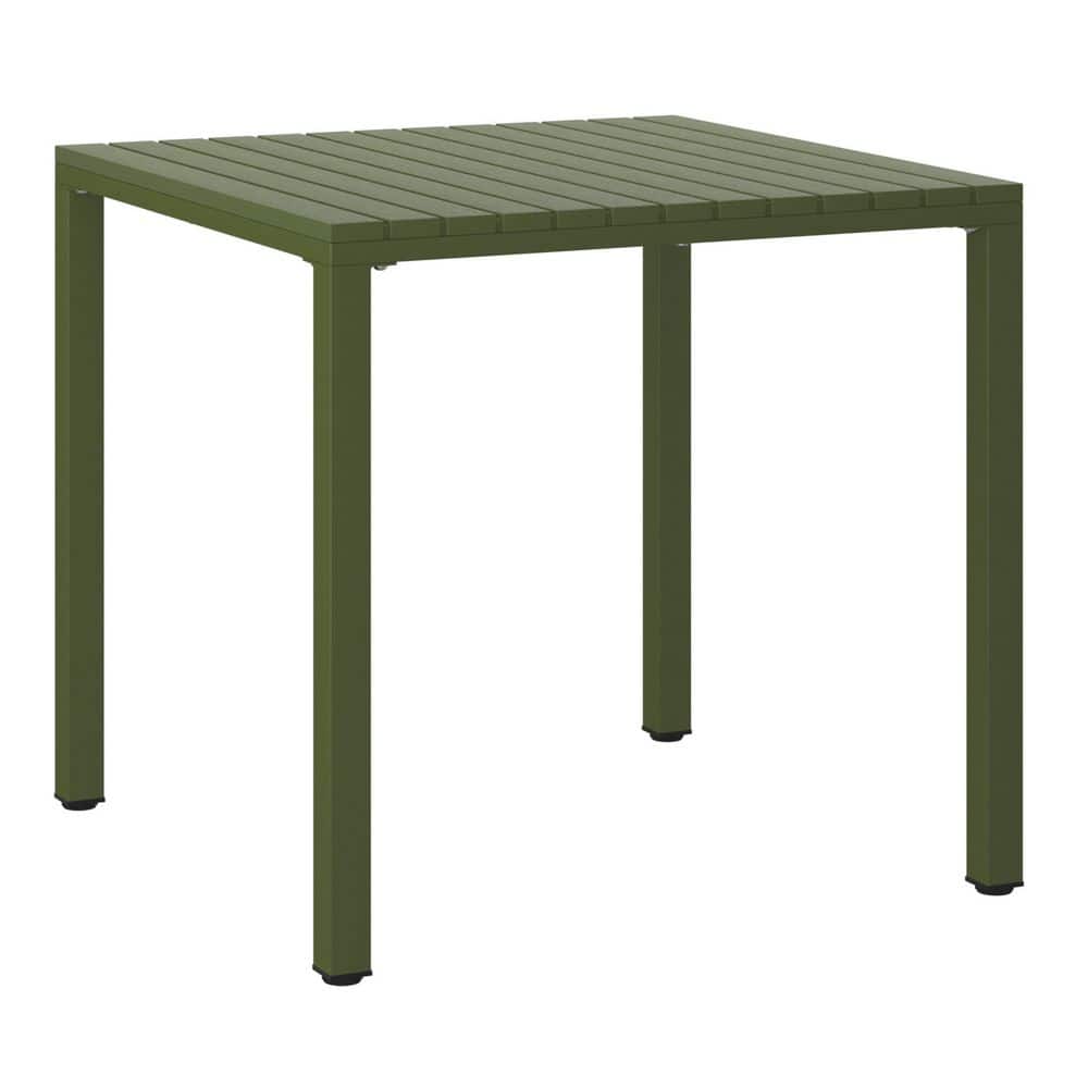"Frond&Form Modern Outdoor 31.5"" Poly Plastic Square Table Top Patio Bistro Dining Table, Olive Green" price history on PriceWatchPro