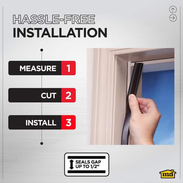 M-D Building Products Platinum Series x 81 Interior/Exterior  Brown Vinyl Weatherstrip Replacement for Doors 43347