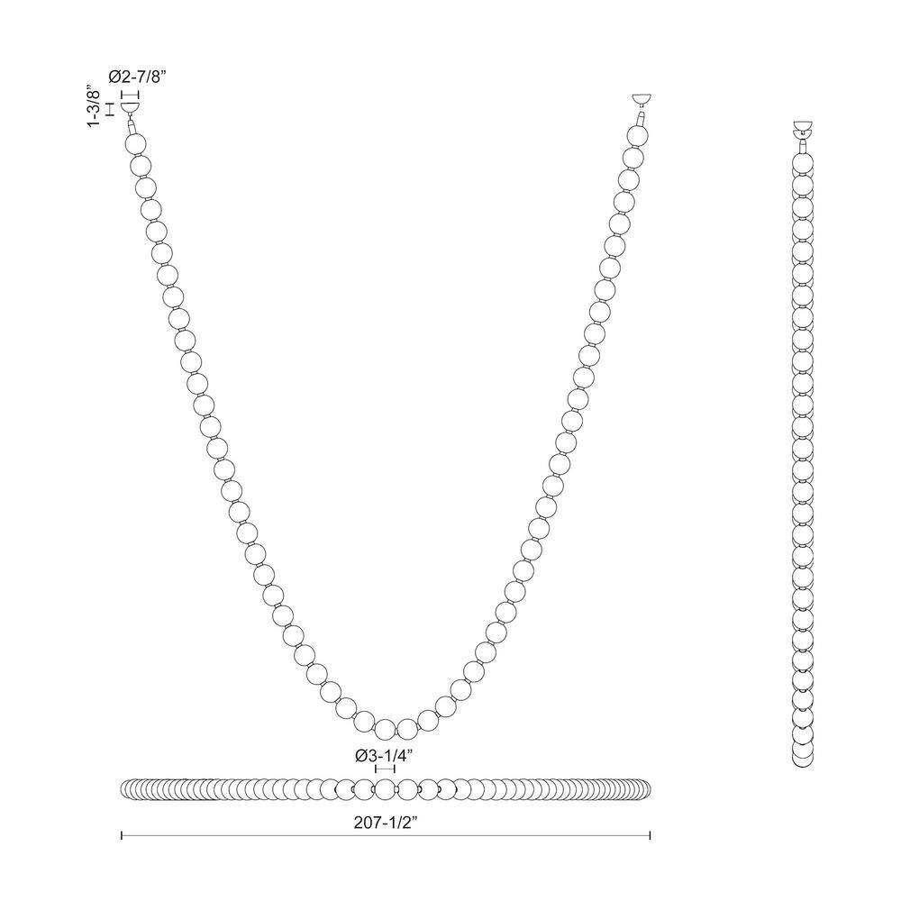 Akoya Luxe Pearl-Inspired Chrome LED Pendant Light