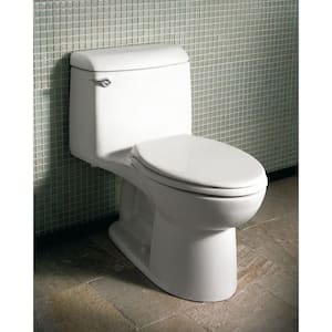 Champion 4 Tall Height 1-Piece 1.6 GPF Single Flush Elongated Toilet in Linen, Seat Included