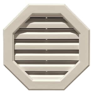 16 in. Octagonal Gable Vent in Khaki (Overall 17 in. x 17 in. x 1.88 in.)