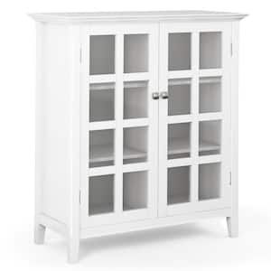 Acadian Solid Wood 39 in. Wide Transitional Medium Storage Cabinet in White