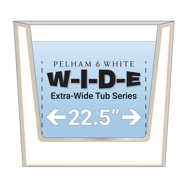 W-I-D-E Series Bloomfield 67 in. Acrylic Freestanding Tub in White, Drain in White
