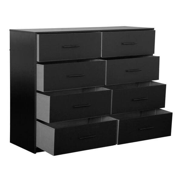 Techni Home Black 8 Drawer 44.5 in. Wide Dresser RTA-DSR08-BK Techni Home Black 8 Drawer 44.5 in. Wide Dresser RTA-DSR08-BK