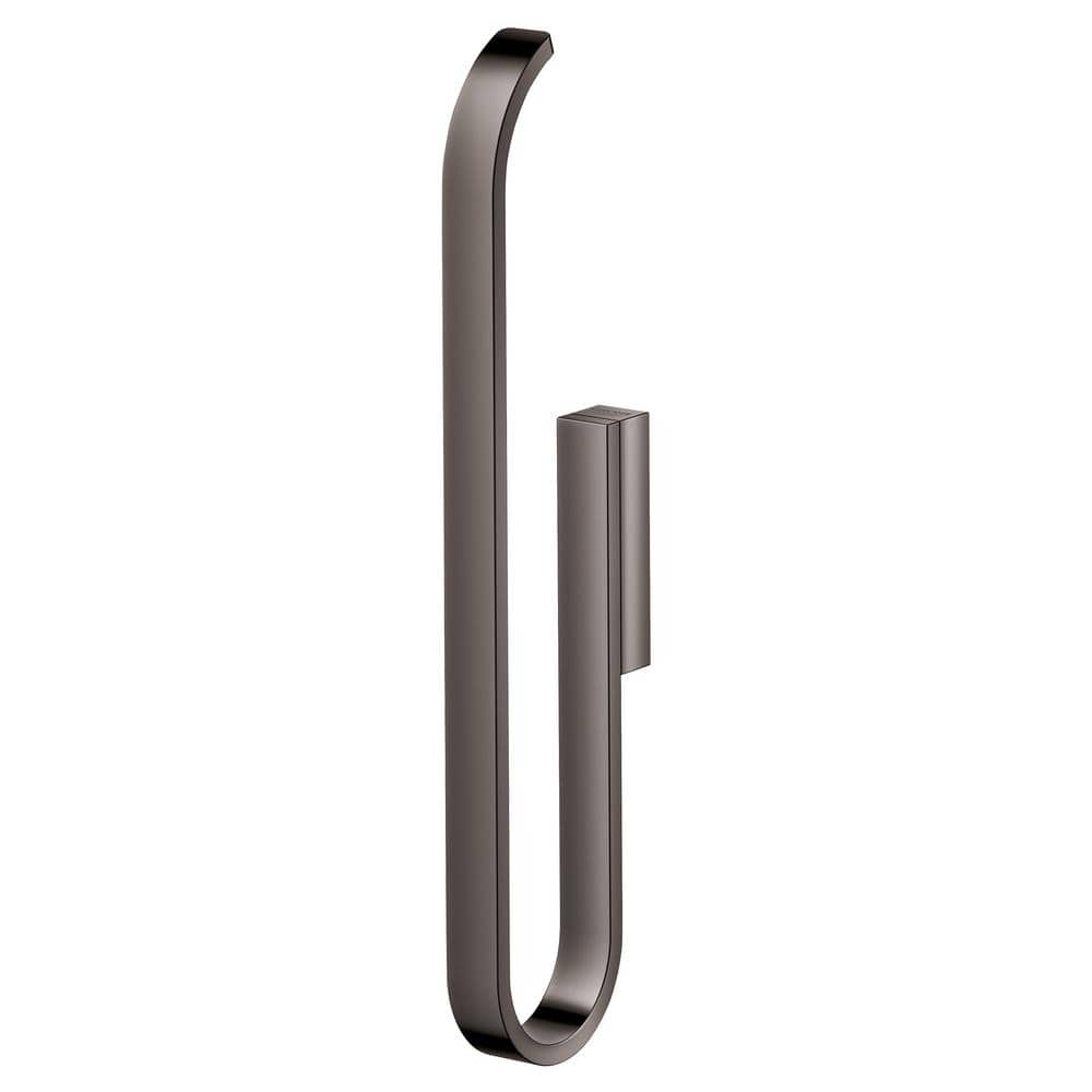 Hard Graphite Vertical Metal Toilet Paper Holder