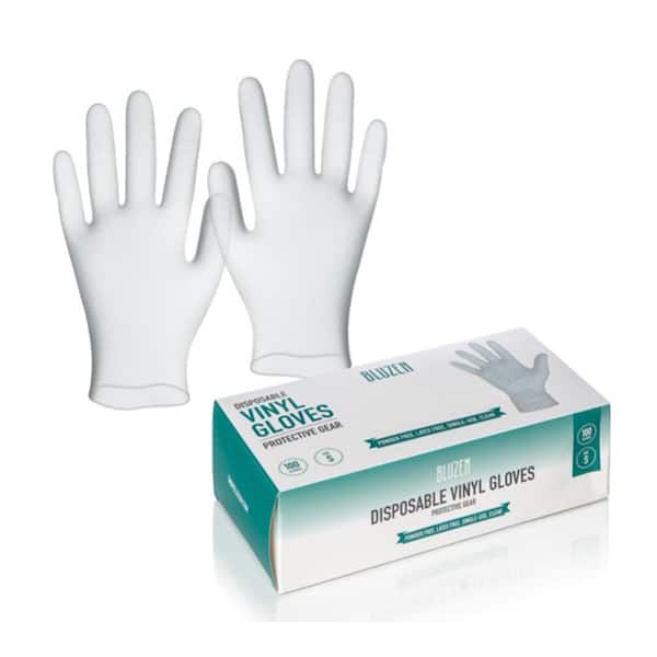 SAFETY WERCS BluZen Medium 4 Mil Vinyl Gloves in Clear, (1000 Per Case)