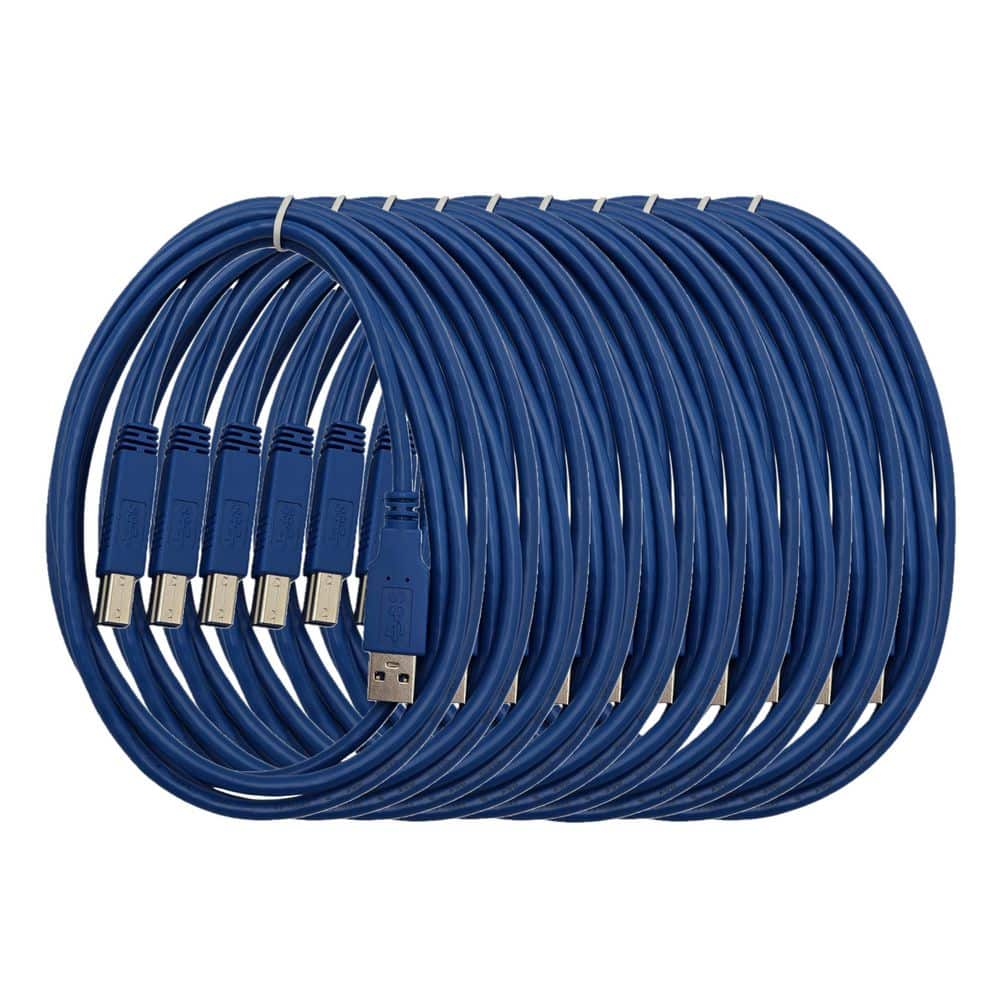 6 ft. USB 3.0 A-Male to B-Male Cable Blue 10-Pack price history on PriceWatchPro