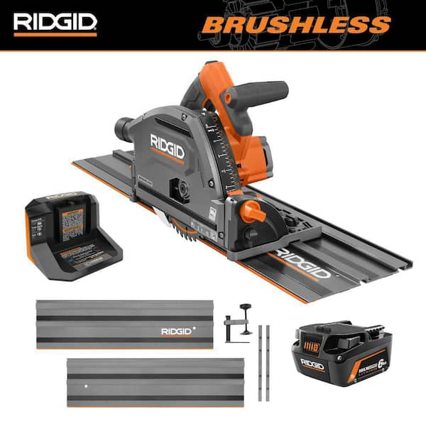 18V Brushless Cordless Track Saw Kit with 6.0 Ah Max Output Battery and Charger