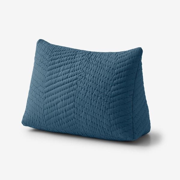 Company Cotton Voile Quilted Pacific 20 in. X 8 in. Throw Pillow Cover