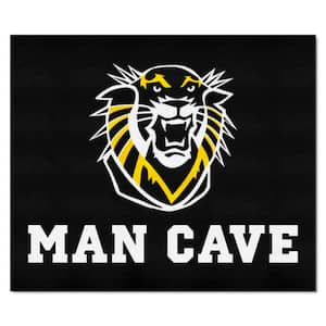 Fort Hays State Black Man Cave 5 ft. x 6 ft. Tailgater Area Rug