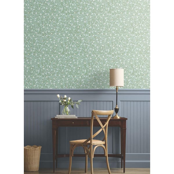 Elodie Light Blue Petite Floral Premium Peel and Stick Wallpaper