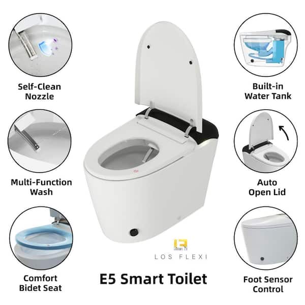 Los Flexi Smart Toilet with Bidet, Built-In Tank, Auto Open Lid