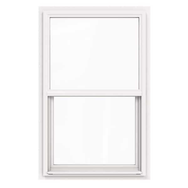 JELD-WEN 30 in. x 48 in. V-4500 Series White Single-Hung Vinyl Window with Fiberglass Mesh Screen