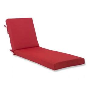 21 in. x 71 in. Chaise Outdoor Lounge Chair Cushion in Chili