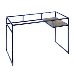 Yasin Desk in Blue and Glass
