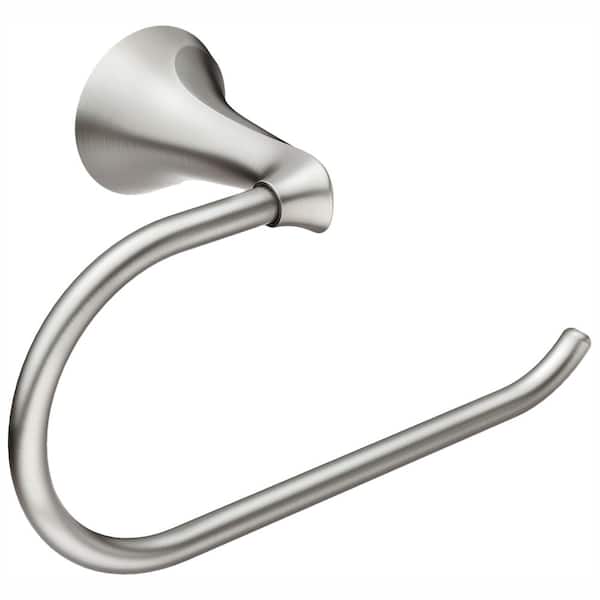 MOEN Darcy Single Post Toilet Paper Holder with Press and Mark in Brushed Nickel