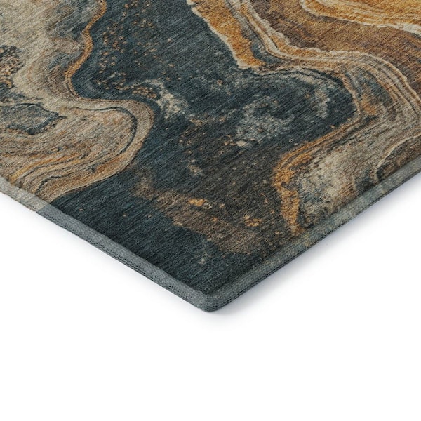 Mayfield Premium Machine Washable Abstract AMF1907 Linen 5 ft. x 7 ft. 6 in. Area Rug