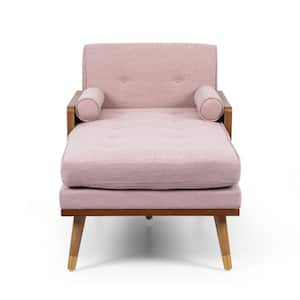 Fortas Light Blush Fabric Upholstered Chaise Lounge