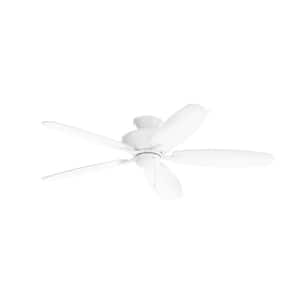 Renew ENERGY STAR 52 in. Indoor Matte White Dual Mount Ceiling Fan with Pull Chain