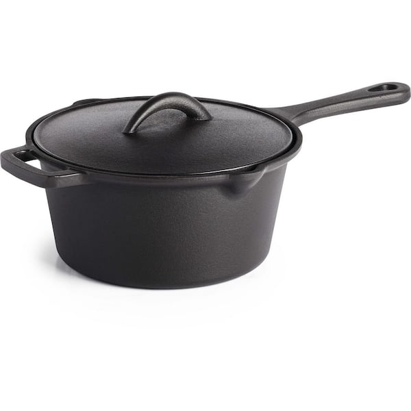 NAPOLEON 7.5 in. Cast Iron Sauce Pan with Lid