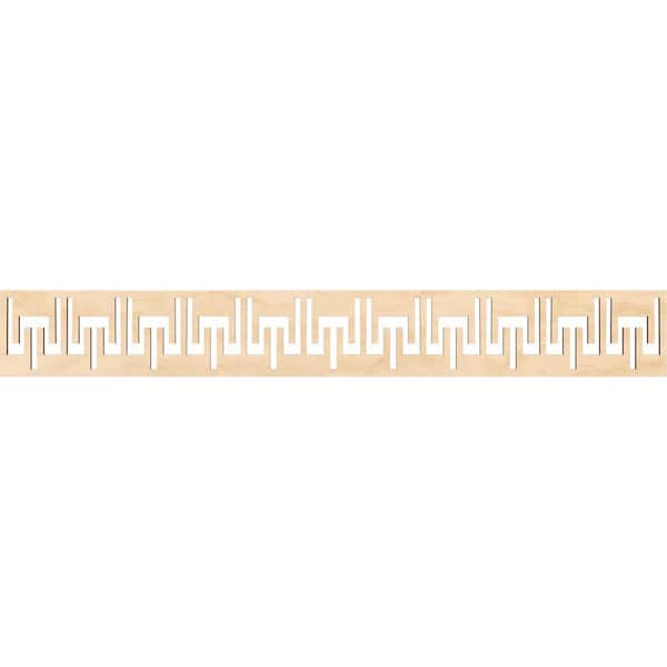 Ekena Millwork Victory Fretwork 0.375 in. D x 46.5 in. W x 6 in. L Birch Wood Panel Moulding