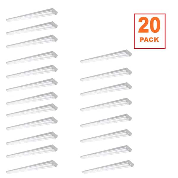 8 ft. 9000LM 90W 2-Light LED White Shop Light 120V Bright White 4000K Garage Lighting Non-Dimmable (20-Pack)