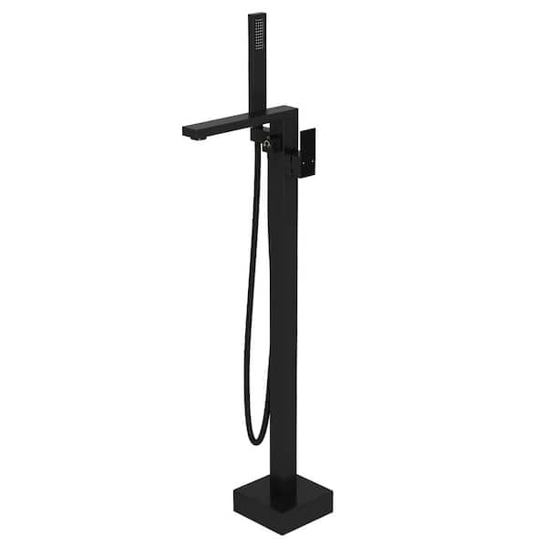 WIAWG Pattern Single Handle 3-Spray Tub and Shower Faucet 6 GPM in Black with Adjustable Head Valve Included