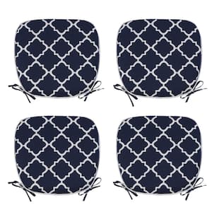 17.32 in. W x 0.2 in. H Outdoor Chair Cushions Seat Cushions with Straps for Patio Garden Home Office (Set of 4)