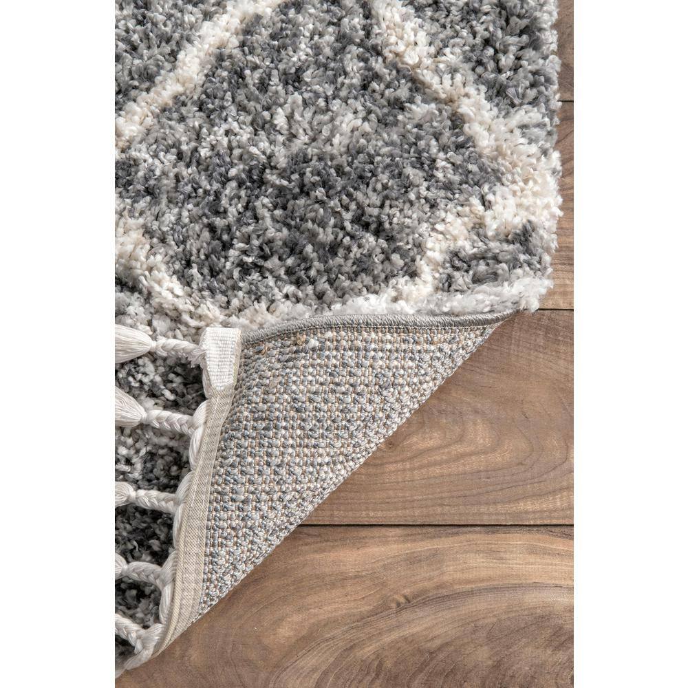 Cozy Comfort Gray Rectangular Shag Rug 3' x 5'