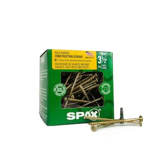 #10 x 3-1/2 in. Interior Flat Head Wood Screws Construction Framing Torx T-Star Plus (170 Each) 3 LB Bit Included