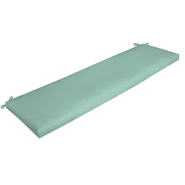 ARDEN SELECTIONS 46 x 17 Aqua Leala Texture Rectangle Outdoor Bench Cushion
