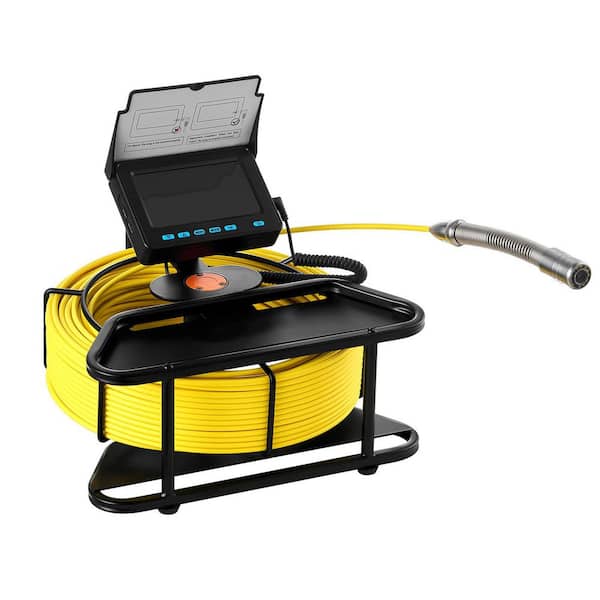 Sewer Camera 164 ft. /50m Self-Leveling Drain Inspection Camera with 4.3 in. 1080P HD Screen IP68 Waterproof