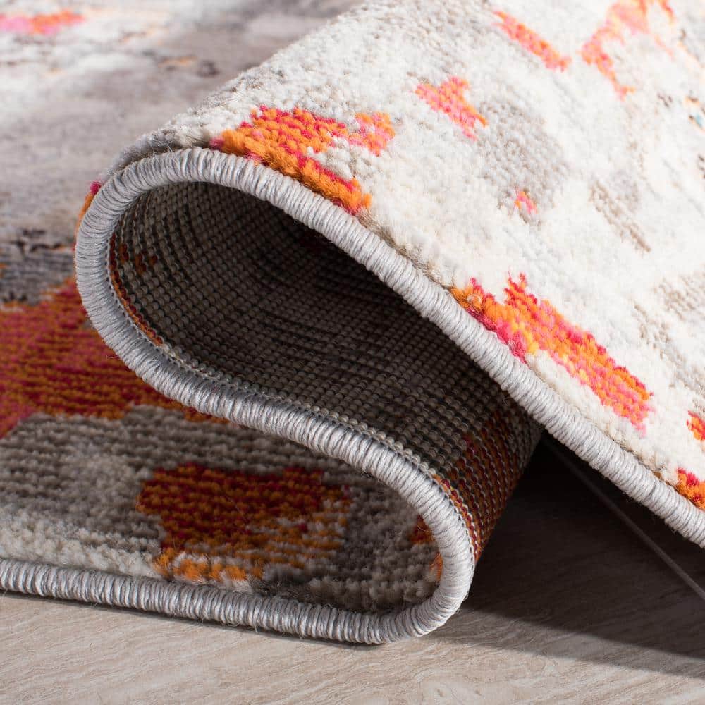 Metro-Mod Chic Grey Synthetic 9' x 12' Hand-Knotted Area Rug