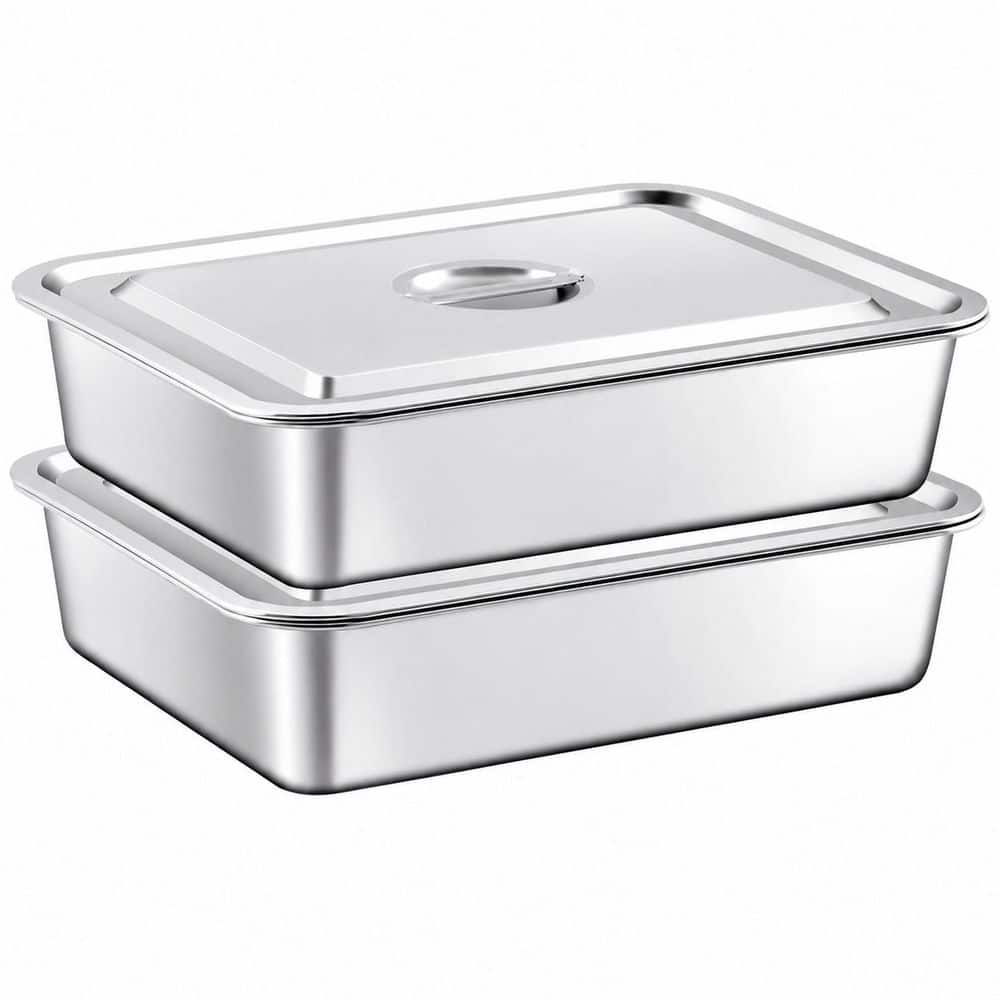 2-Piece Stainless Steel Bus Tubs with Lids, 13 L Commercial Utility Containers price history on PriceWatchPro
