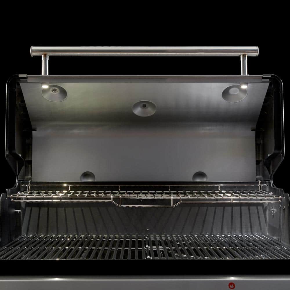 Stainless Steel 4-Burner Propane Gas Grill with Side Burner