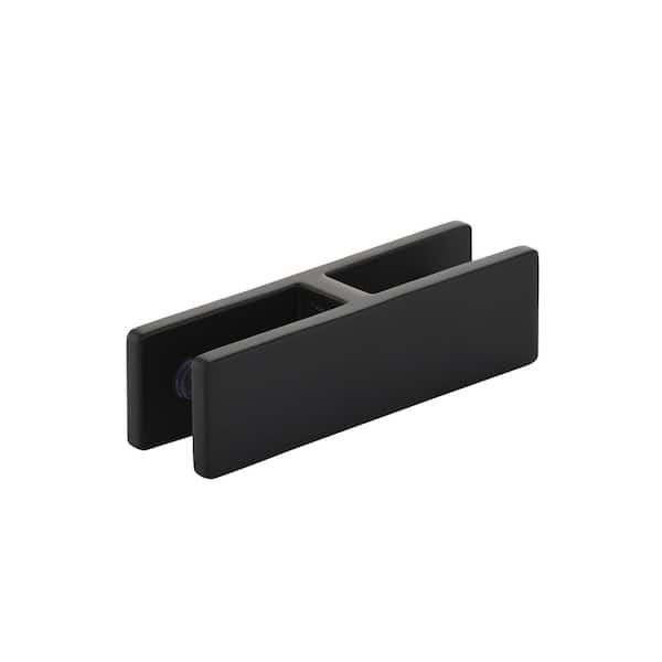 Hercules Black Stainless Steel 2-Way Glass to Glass Panel Holder for Glass Railing
