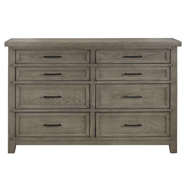 Benjara 17.99 in. Beige 8-Drawer Wooden Dresser Without Mirror