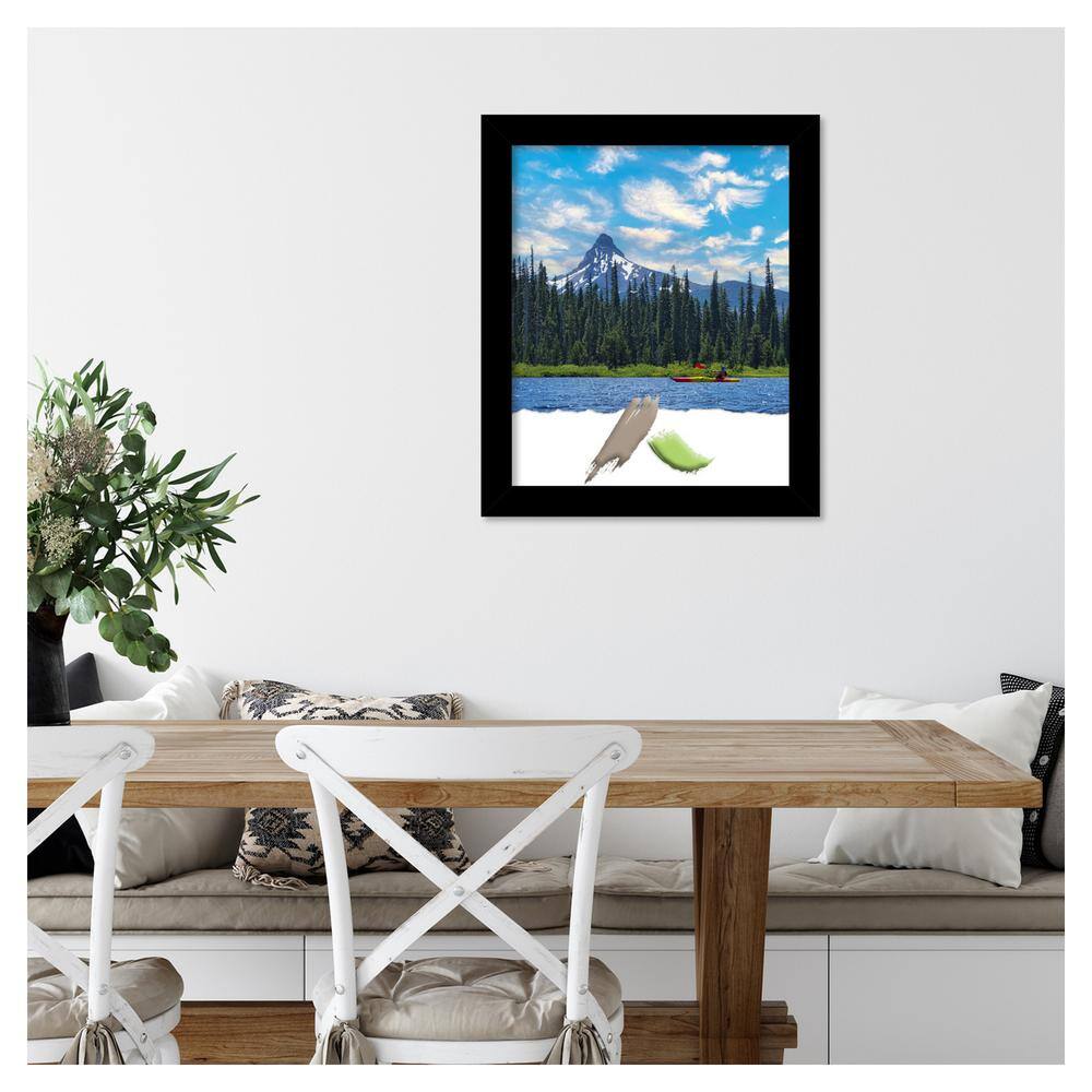 Basic Black Narrow Wood Wall Picture Frame 18x22