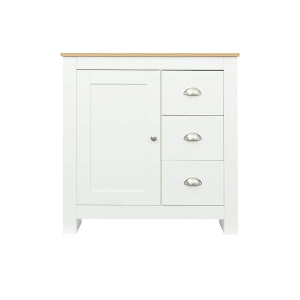 VASAGLE 3 Drawers Floor Cabinet 12.6 x 11.8 x 31.9 Inches