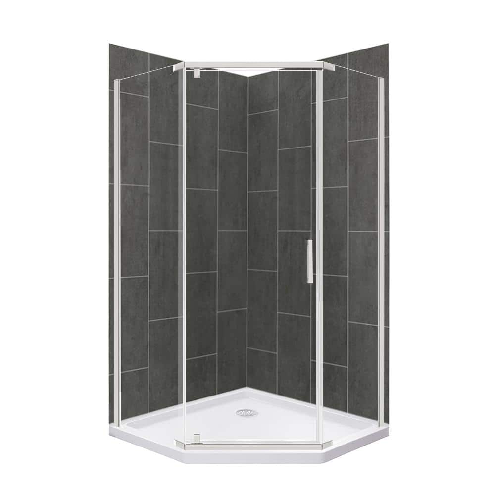 CRAFT + MAIN Cove 42 in. L x 42 in. W x 78 in. H Corner Shower Stall