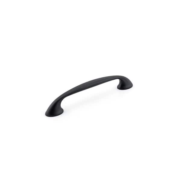 Richelieu Hardware Montreal Collection 5 1/16 in. (128 mm) Matte Black Transitional Curved Cabinet Arch Pull