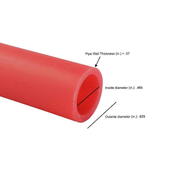 Apollo - 1/2 in. x 100 ft. Red PEX-B Pipe