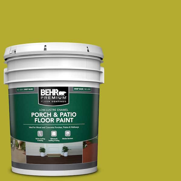 BEHR PREMIUM 5 gal. #P340-6 Green Neon Low-Lustre Enamel Interior/Exterior Porch and Patio Floor Paint