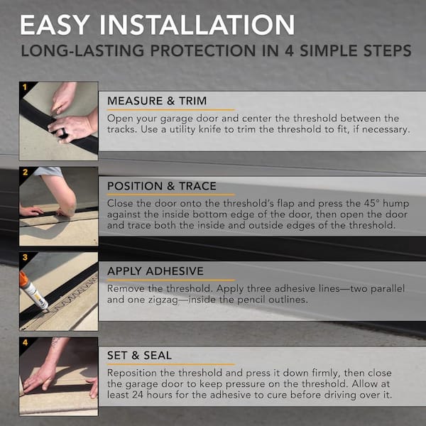 Action Industries Storm Shield 20 ft. Garage Door Threshold